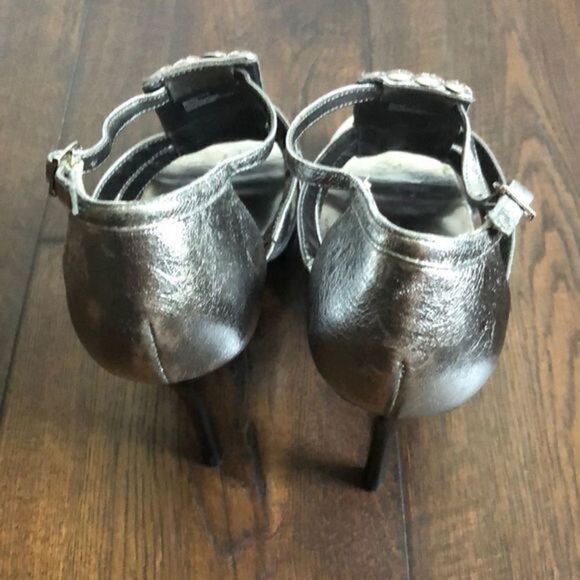 BCBG Platform Sandals, Silver, Patent leather, Embellished, Florescent  beads - Picture 7 of 9